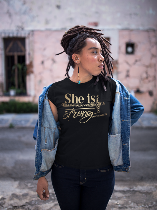 She Is Strong Short Sleeve Unisex T-Shirt