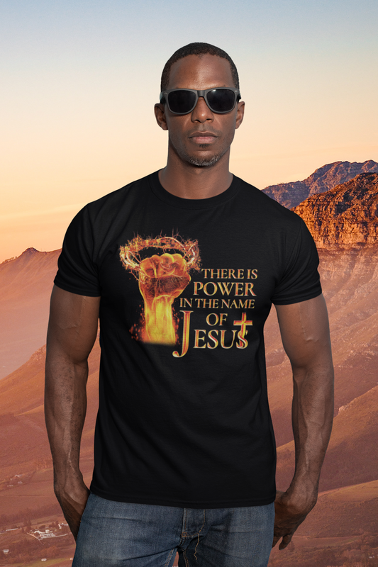 There Is Power In The Name Of Jesus Short Sleeve Unisex T-Shirt